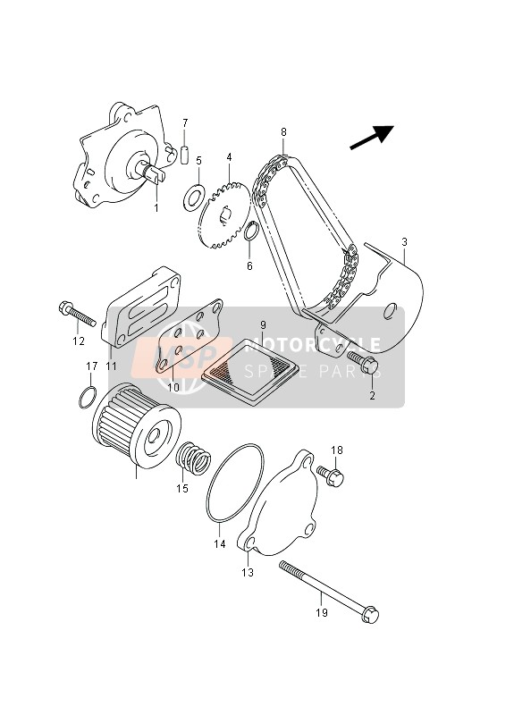 Suzuki UH200(Z) BURGMAN 2013 Oil Pump for a 2013 Suzuki UH200(Z) BURGMAN